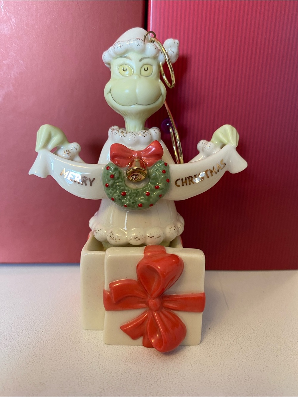 LENOX “A Grinchy Gift" Dr. Seuss Merry Christmas Ornament by Lenox